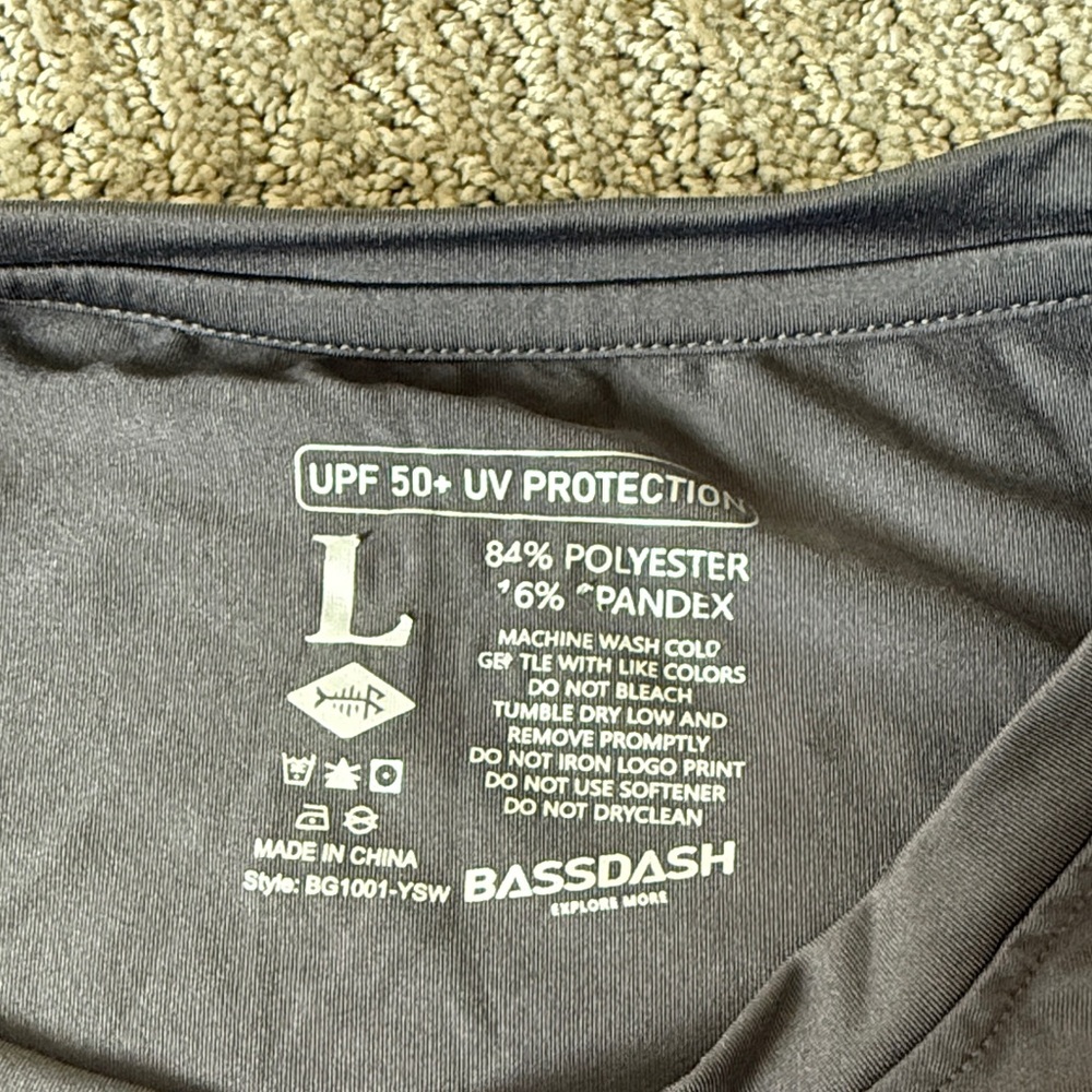 Men's Gray Long Sleeve Fishing Shirt - Picture 2 of 6